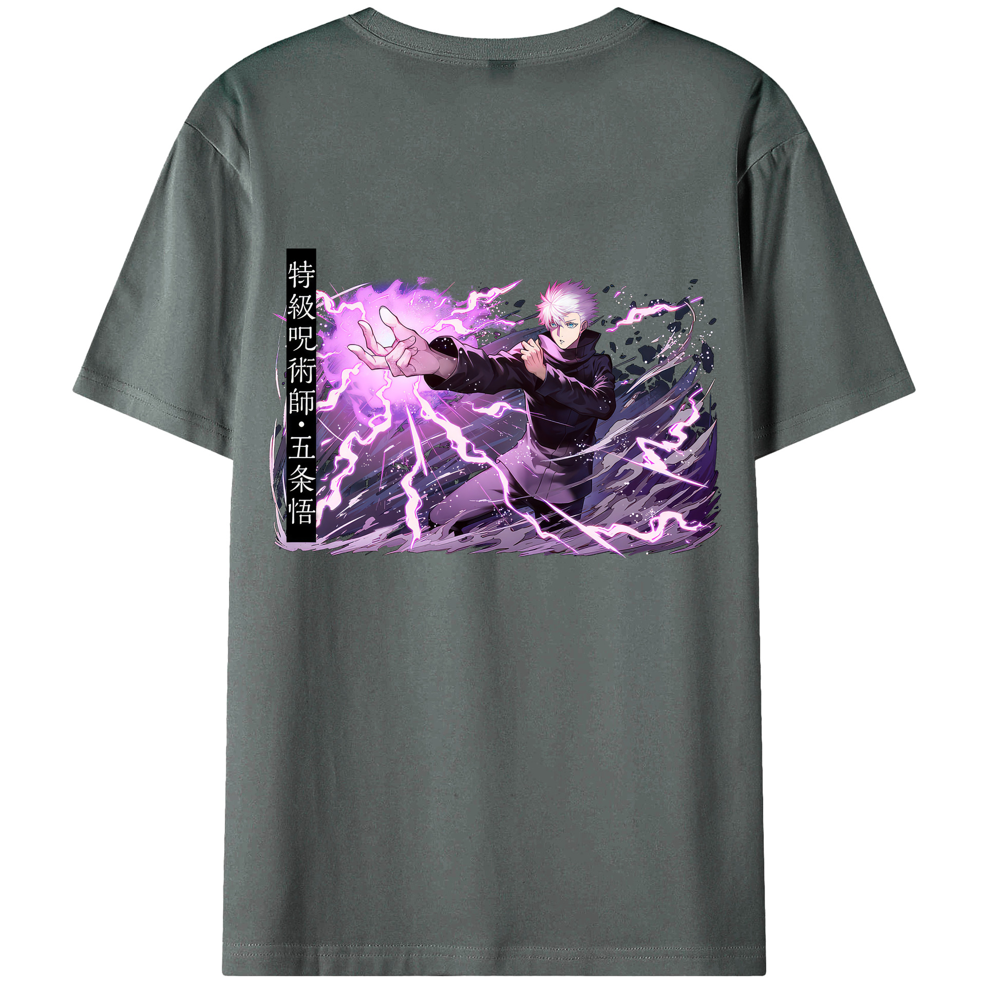 （画像用） 呪術廻戦 Jujutsu Kaisen 綿100％ メンズ半袖Tシャツ（バックプリント） 通気性